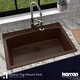 preview thumbnail 44 of 65, Karran Drop-In Quartz 33 in. 1-Hole Single Bowl Kitchen Sink Kit