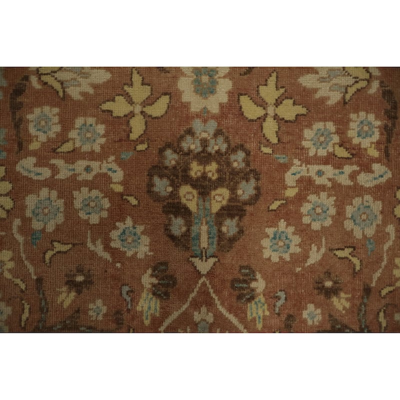 Hand Knotted Oriental 100% Wool Carpet Traditional All-Over Oranges & Rust Ziegler Area Rug - 10' 0'' X 6' 9''