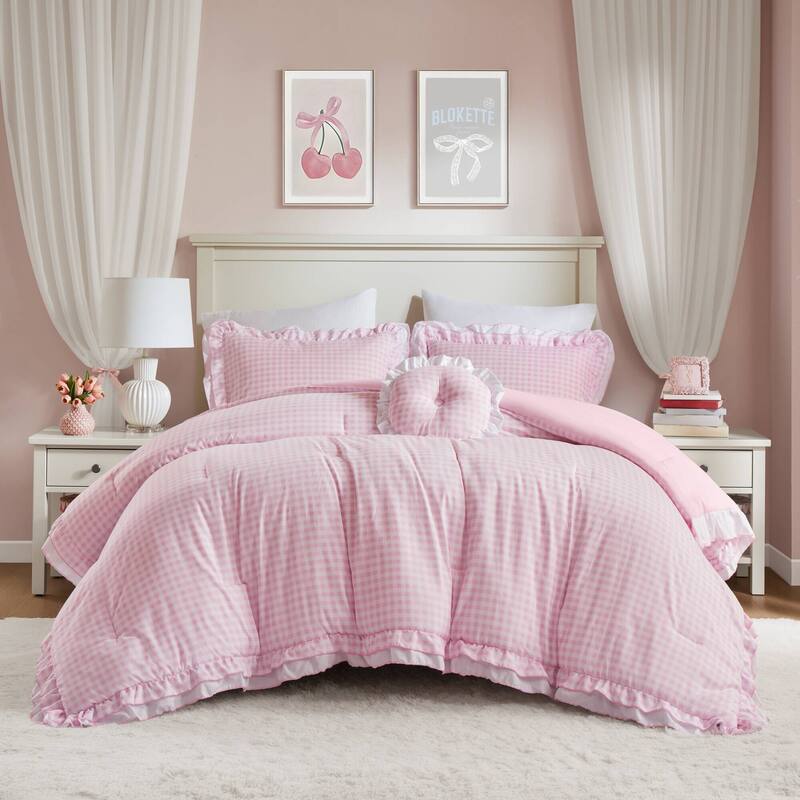 Intelligent Design Rowena Comforter Set - Full - Queen - Pink
