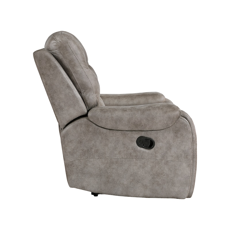 Fremont & Park Gerald 39.5" Microfiber Manual Reclining Chair with Tab Pull Motion
