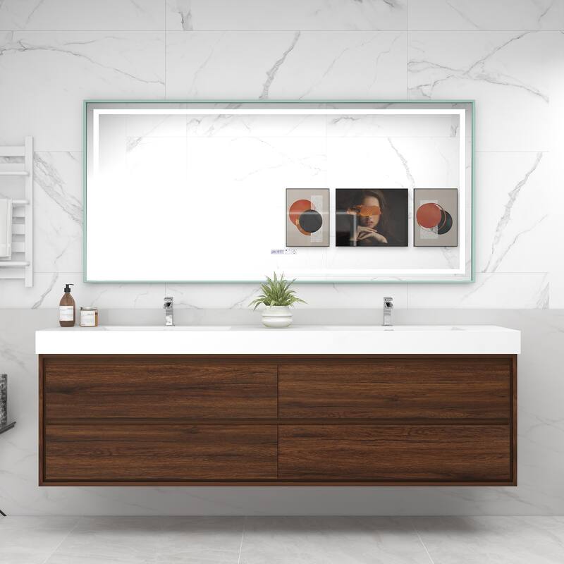 Morava 84" Floating Vanity with Double Sink - 84