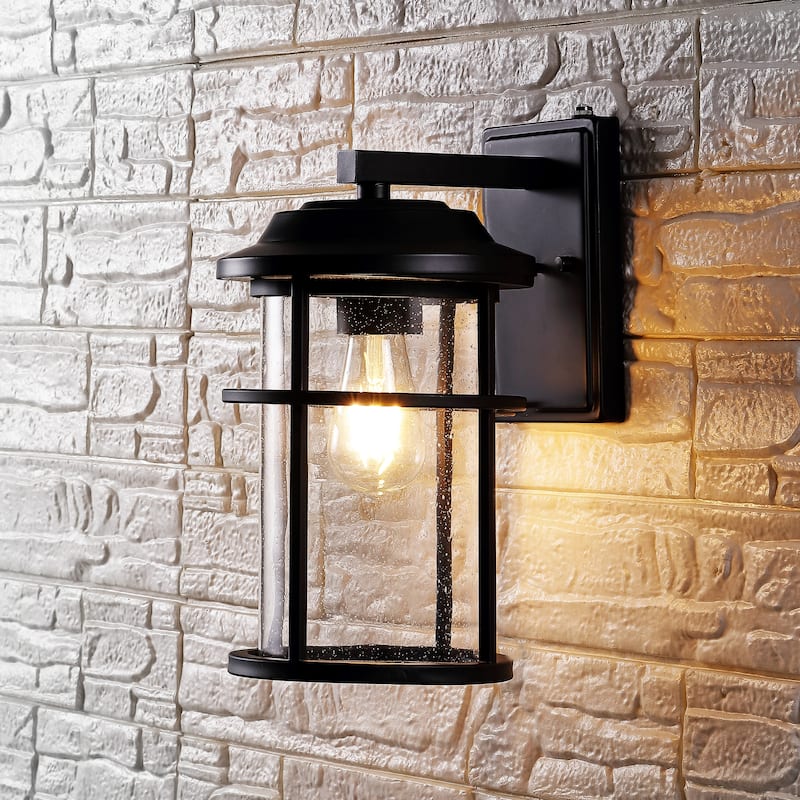 SAFAVIEH Lighting Cianna Outdoor Wall Sconce - 8"W x 10"D x 14"H