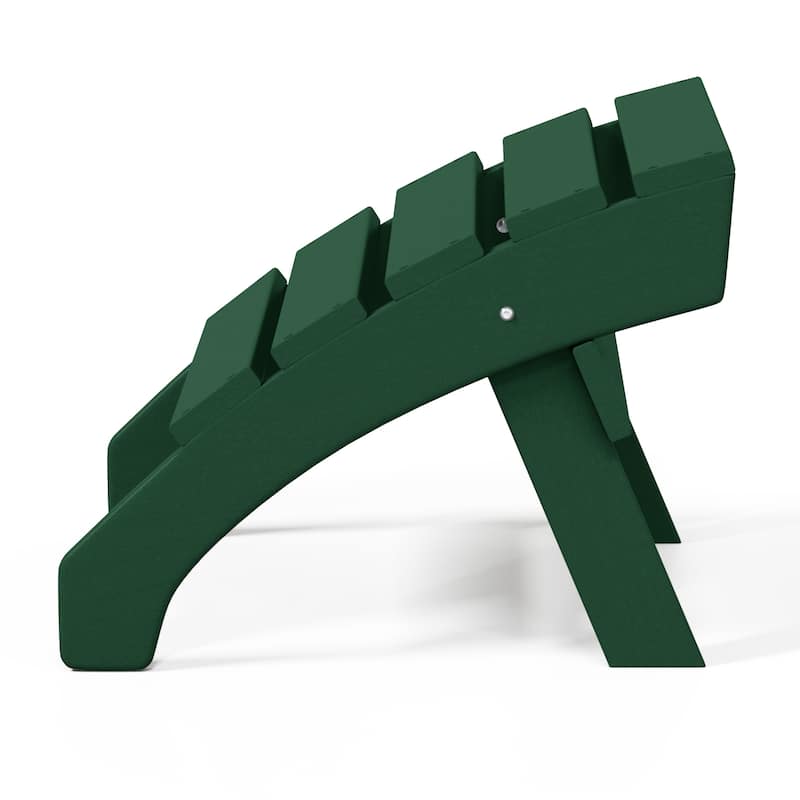 Altura Classic Outdoor Eco-Friendly All Weather Adirondack Chair with Ottoman (2-Piece Set)