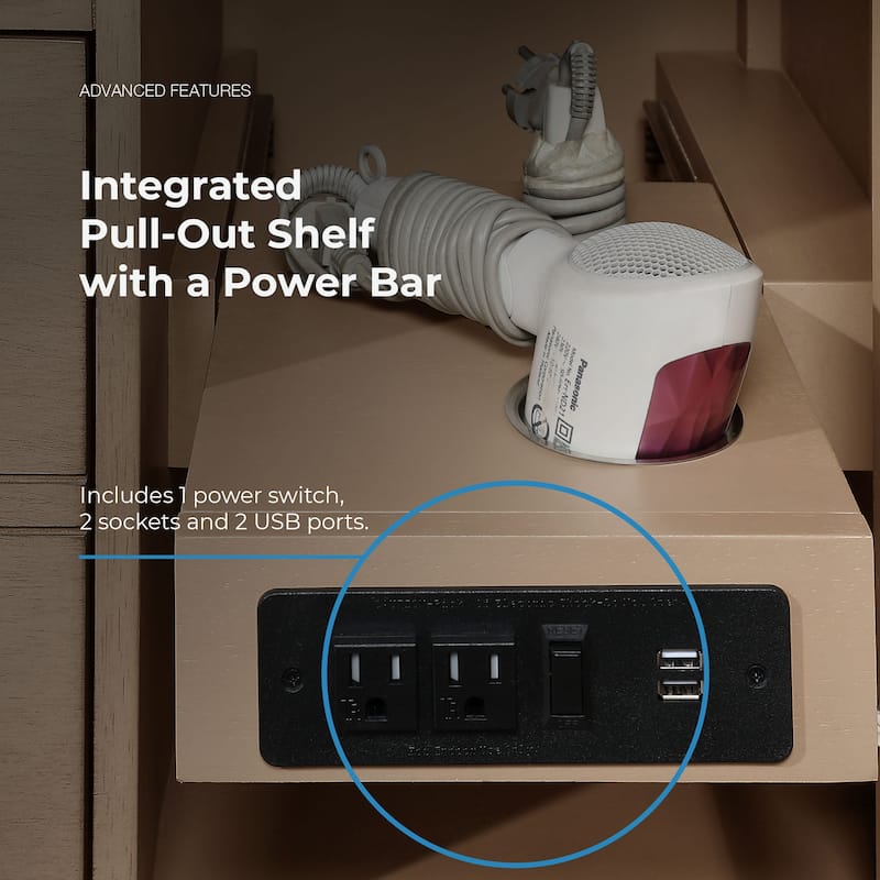 OVE Bailey Bathroom Vanity with Power Bar