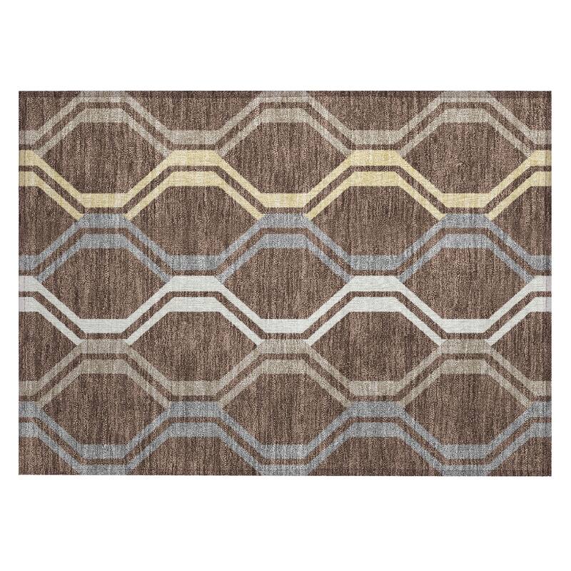 Machine Washable Indoor/ Outdoor Contemporary Dimensions Chantille Rug