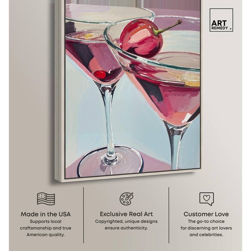 Cherry Cosmo Canvas by Art Remedy