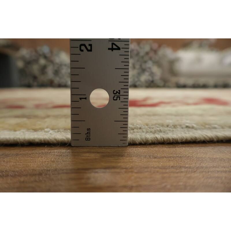 Hand Knotted Oriental 100% Wool Carpet Traditional All-Over Beige & Ivories Peshawar Area Rug - 8' 5'' X 6' 0''
