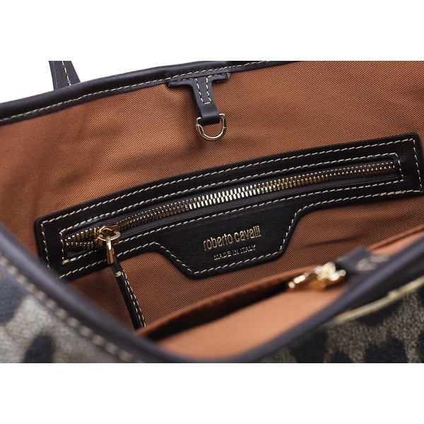 roberto cavalli leopard bag