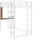preview thumbnail 13 of 58, Twin Size Loft Bed With 2 Shelves And 1 Desk,2 Built-in Ladders for Home