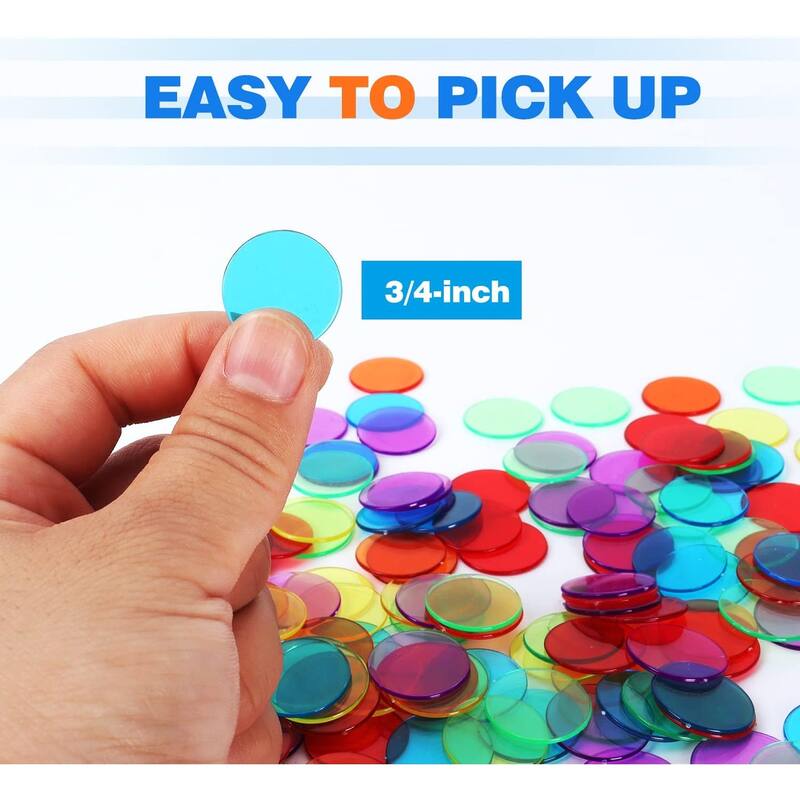 GSE™ 500-Pack 3/4-inch Plastic Bingo Chips for Bingo Game, Counting, Sorting, Science, Educational Markers