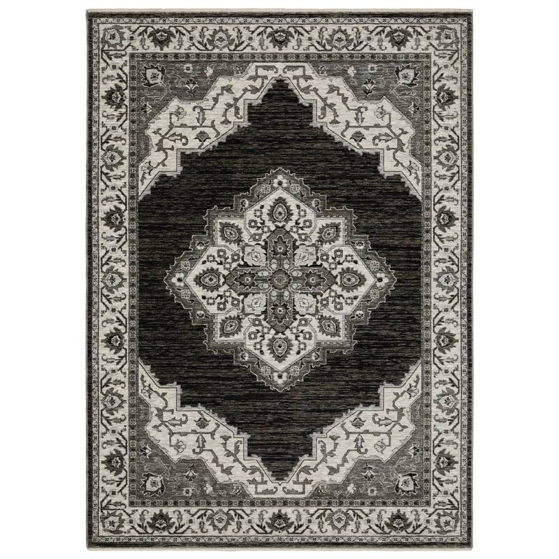 Style Haven Cadiz Center Medallion Fringe-Edge Area Rug