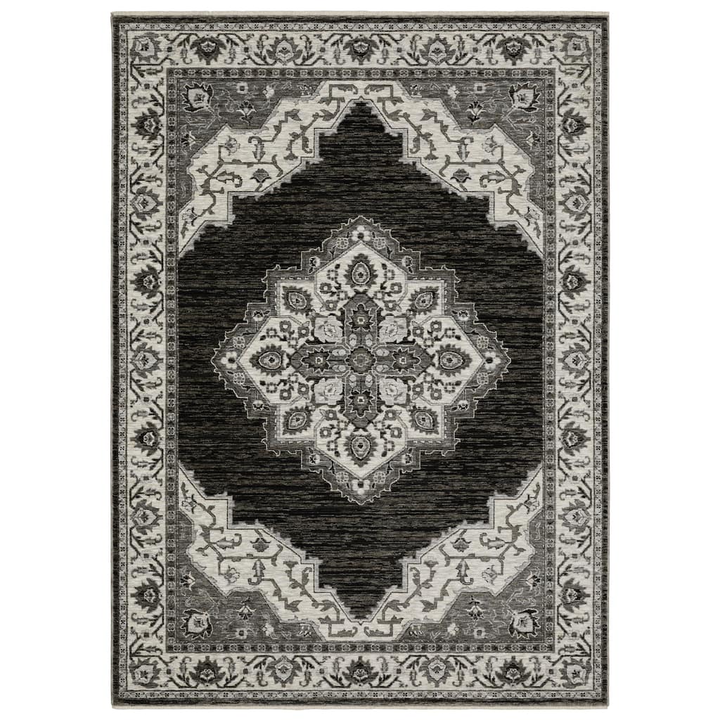 Style Haven Cadiz Center Medallion Fringe-Edge Area Rug