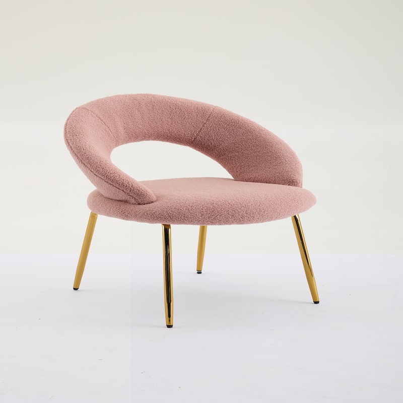 Set of 1 Teddy Fabric Dining Chairs