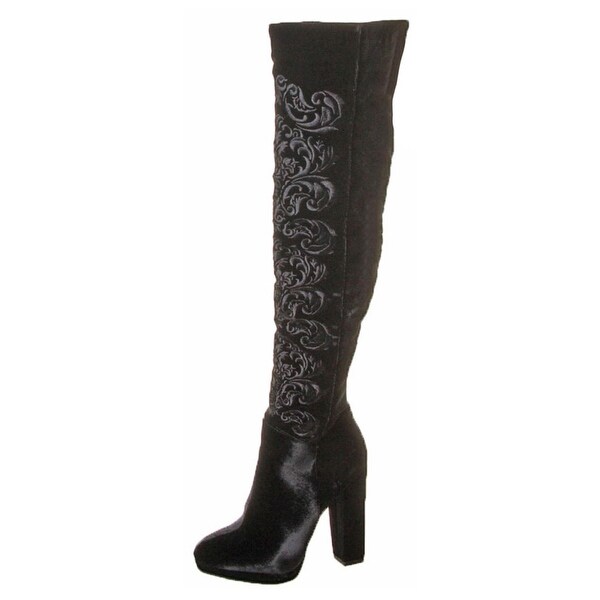 Shop Jessica Simpson Womens Grizella Over The Knee Boots Embroidered