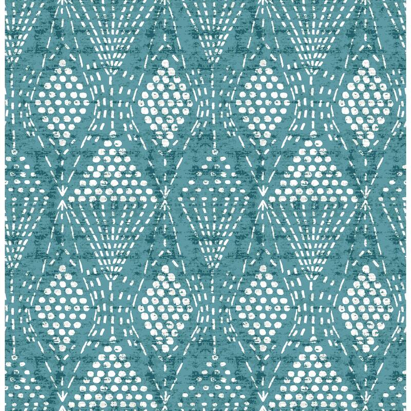 A-Street Prints Grady Teal Dotted Geometric Wallpaper