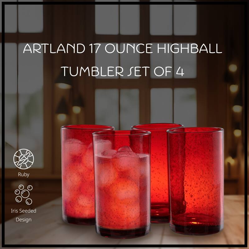 Artland Set of 4 Iris Highball Glass - 17 oz