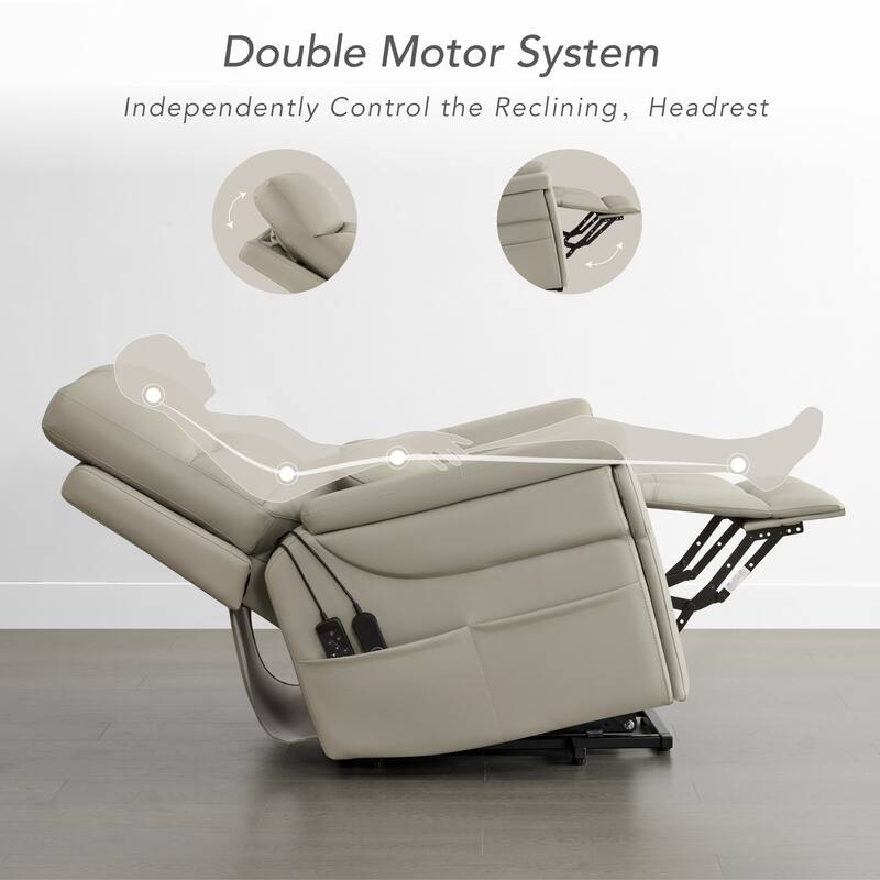 Spruce & Spring Dual Motors Lay Flat Recliner Lift Recliner for Elderly