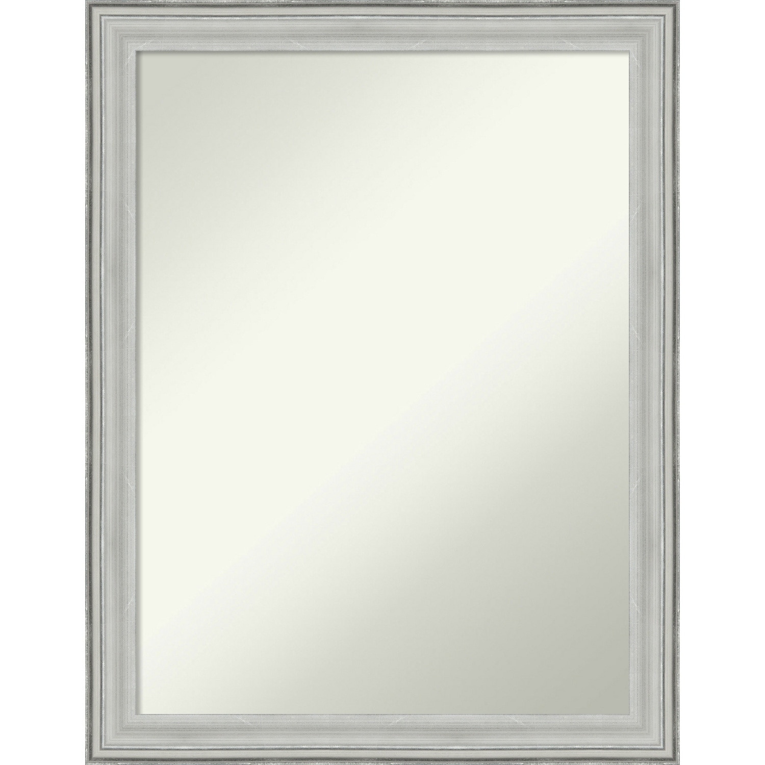 как выглядит Non-Beveled Wood Bathroom Wall Mirror - Bel Volto Silver фото
