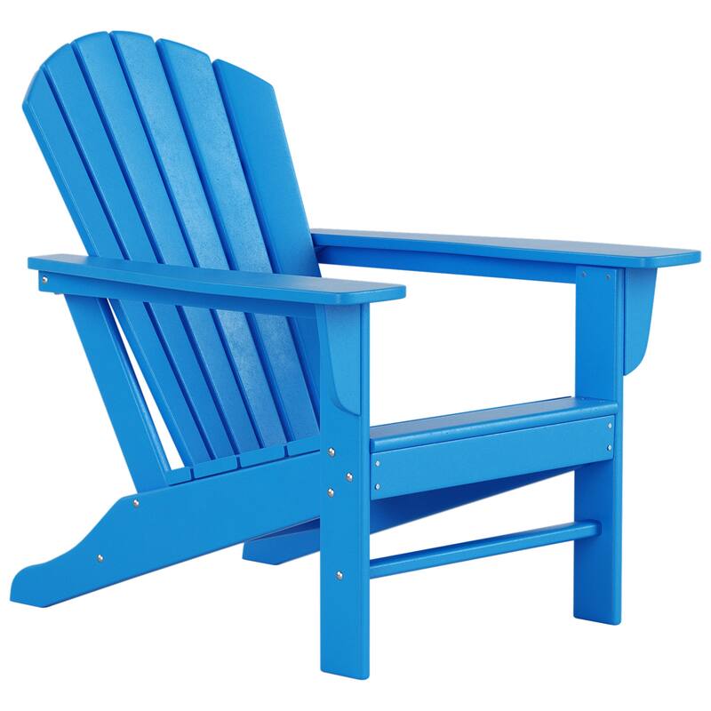 Altura Outdoor Eco-Friendly All Weather Poly Patio Adirondack Chair - Deep Seating - Pacific Blue