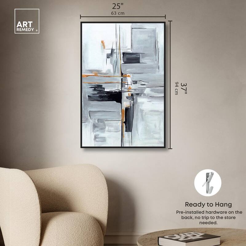 Elegant Grey Shades II Canvas by Art Remedy