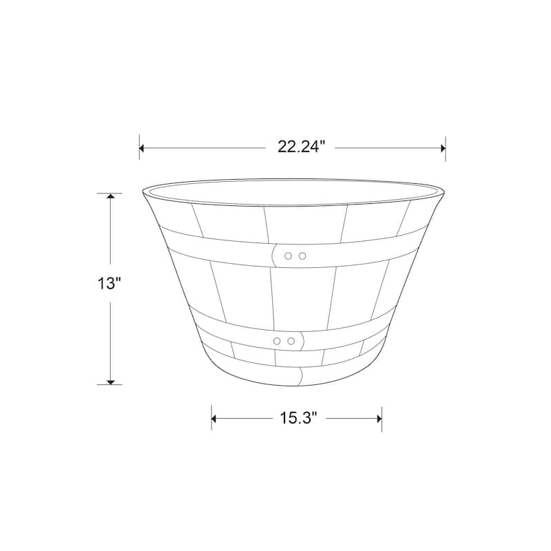Southern Patio Whiskey Barrel Planter