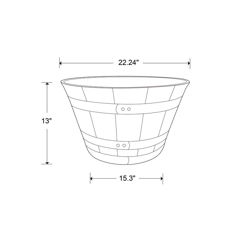 Southern Patio Whiskey Barrel Planter