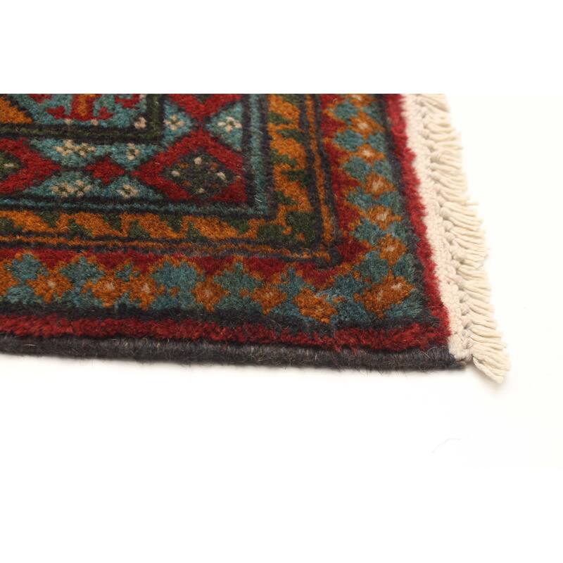 ECARPETGALLERY Hand-knotted Uzbek Kargahi Green Wool Rug - 5'7 x 7'10