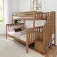 preview thumbnail 23 of 32, Max and Lily Twin over Full Staircase Bunk Pecan
