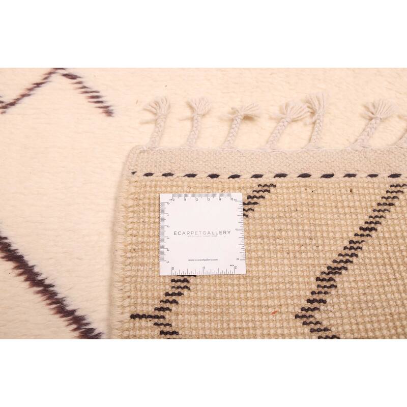 ECARPETGALLERY Hand-knotted Pak Finest Marrakesh Cream Wool Rug - 8'3 x 9'8