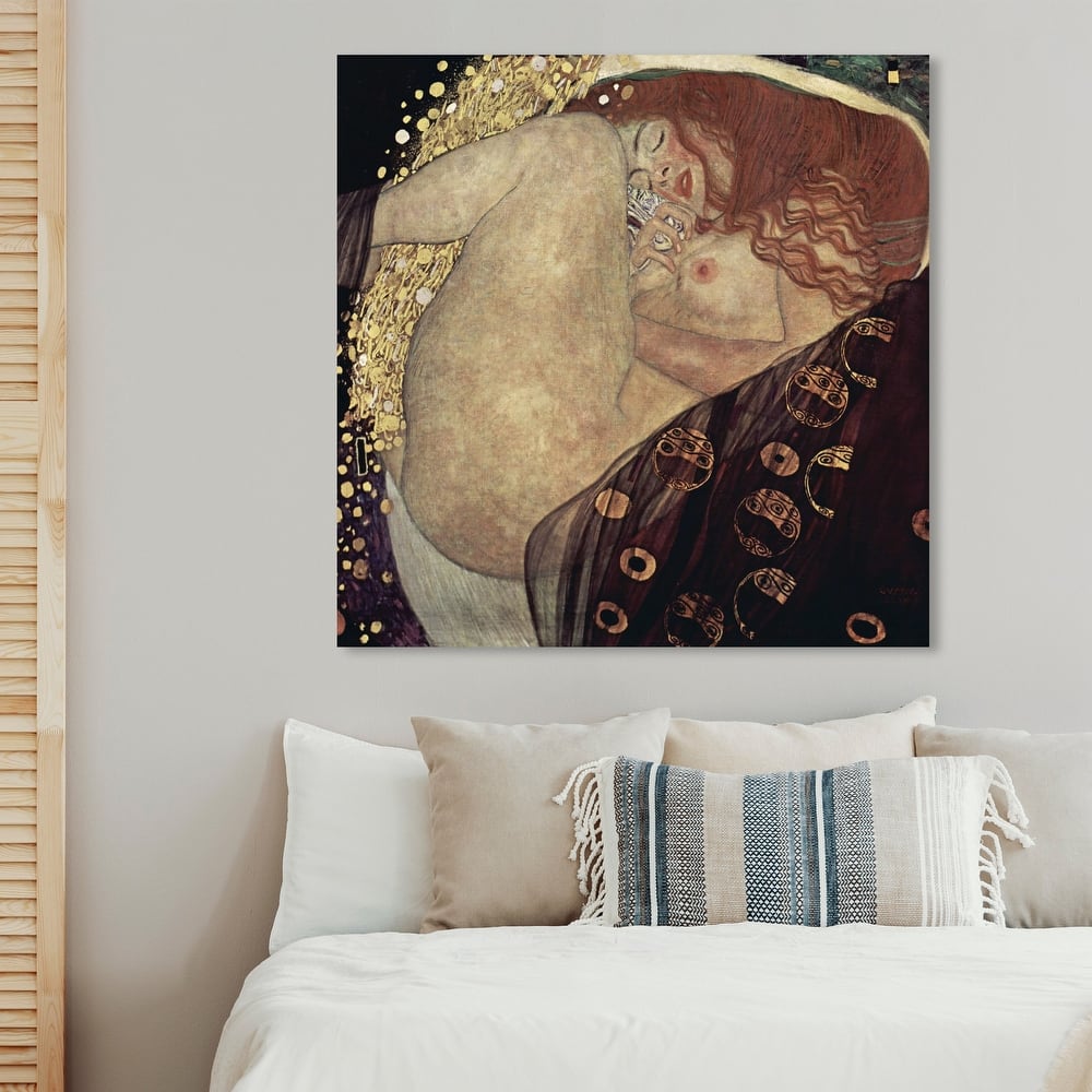 Wynwood Studio Canvas Classic and Figurative Gustav Klimt - Danae Gold and Metallic Gold Glam Wall Art Canvas Print
