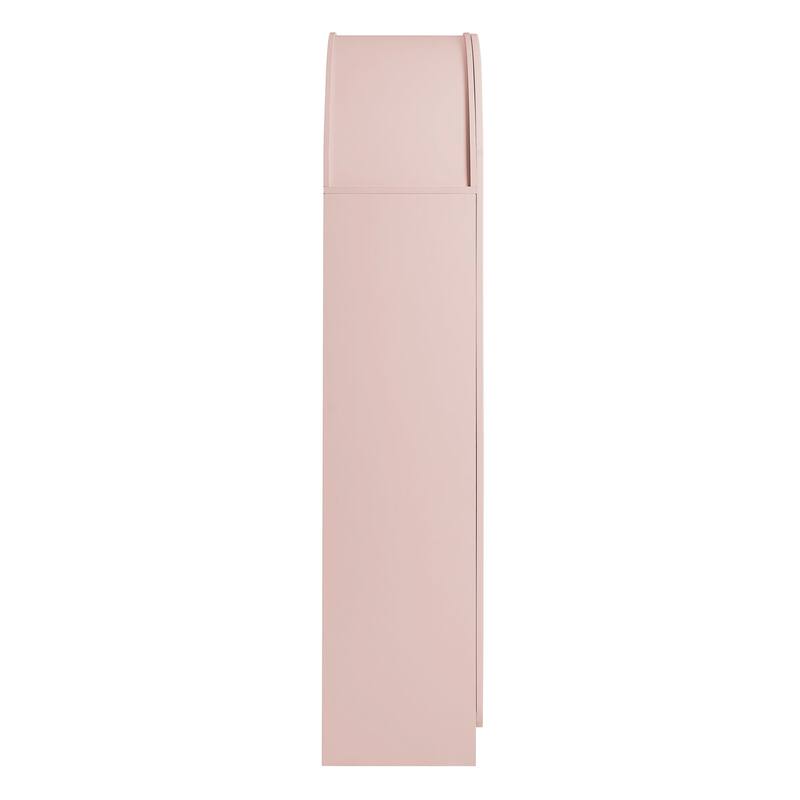 Dahlia 78 Inch Fluted and Scalloped Arched Storage Cabinet