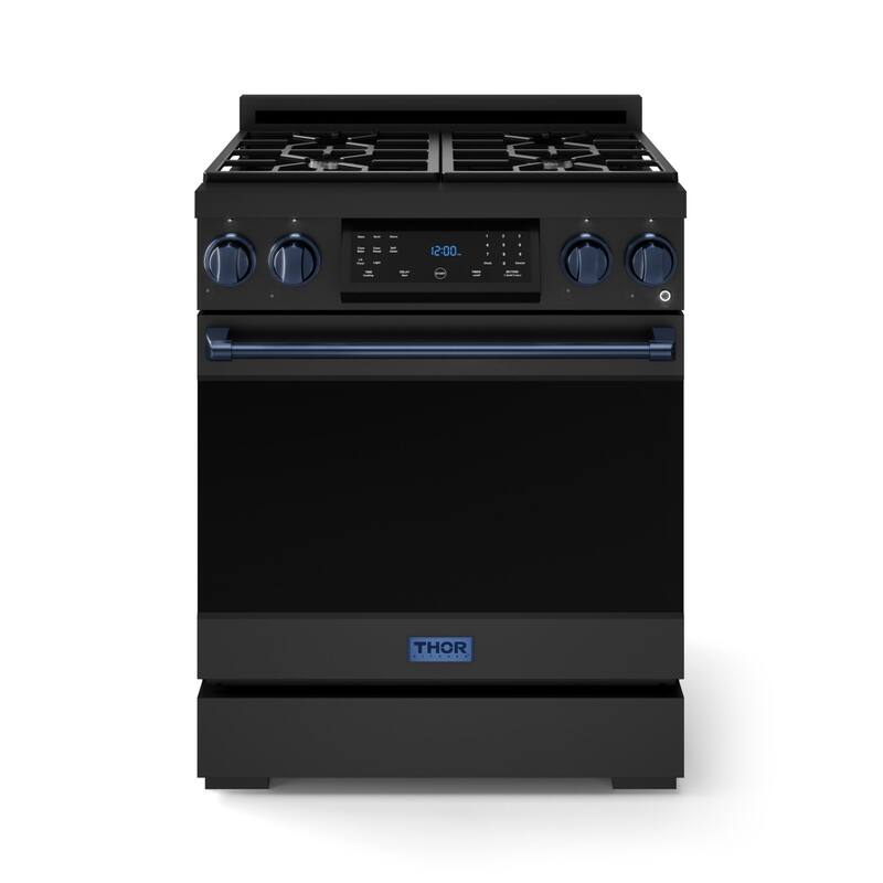 Thor Kitchen RSG30 Gordon Ramsay 4.5 Cu. Ft. Free Standing Gas Range - Matte Black / Navy Blue