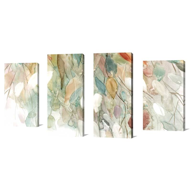 "Rainy Cascade I" by Carol Robinson Print on Canvas Set of 4