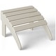 preview thumbnail 136 of 156, Aderson Outdoor Poly Adirondack Chair With Ottoman And Side Table 12-Piece Set