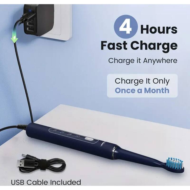 Ava Portable Water Dental Flosser with Electric Toothbrush Set - Blue