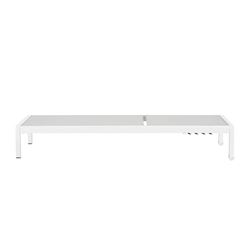 Cape Coral Outdoor Aluminum Chaise Lounge (Set of 2) by Christopher Knight Home - 77.56" D x 25.20" W x 11.80" H