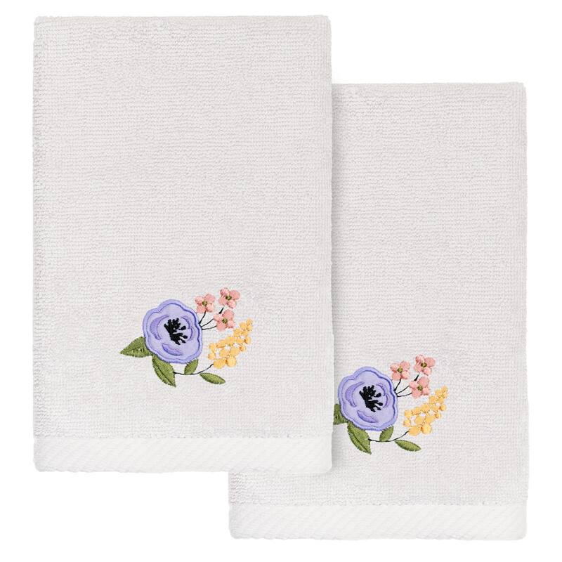 Authentic Hotel and Spa Turkish Cotton Verano 2PC Fingertip Towel Set - Silver