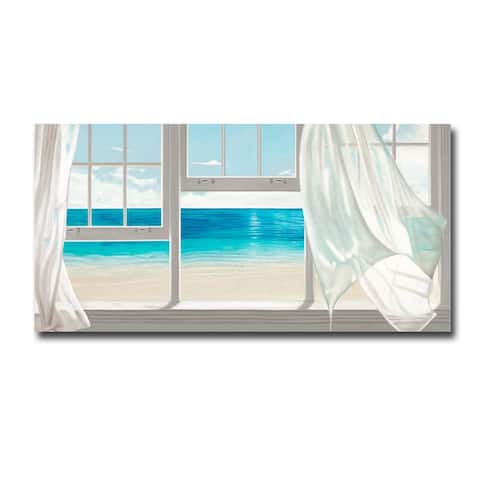 Emerald Seascape by Pierre Benson Gallery Wrapped Canvas Giclee Art (18 in x 36 in)