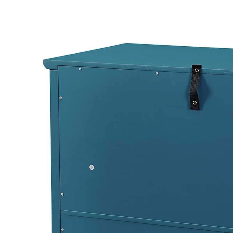 Traditional Vintage Style Wooden Sideboard, Teal Blue