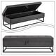 preview thumbnail 16 of 33, Modern Velvet Upholstered Storage Bench with Flip-Up Seat Top