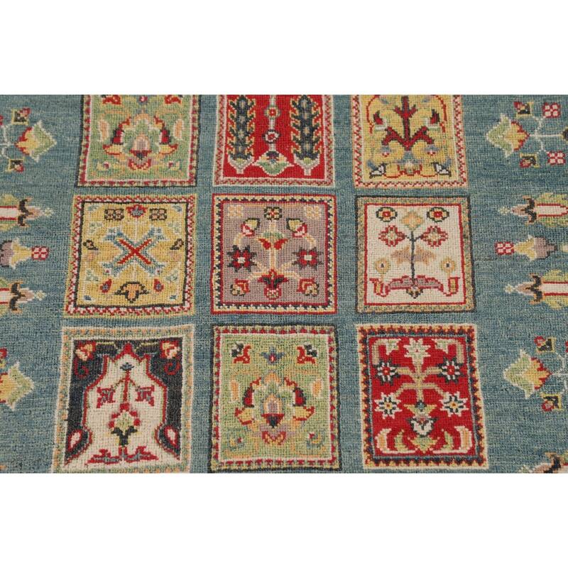 Garden Design Blue Kazak Accent Rug Handmade Wool Carpet - 3'4" x 5'3"
