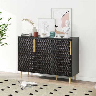 Buffet Sideboard with Adjustable Shelves and 3 Door
