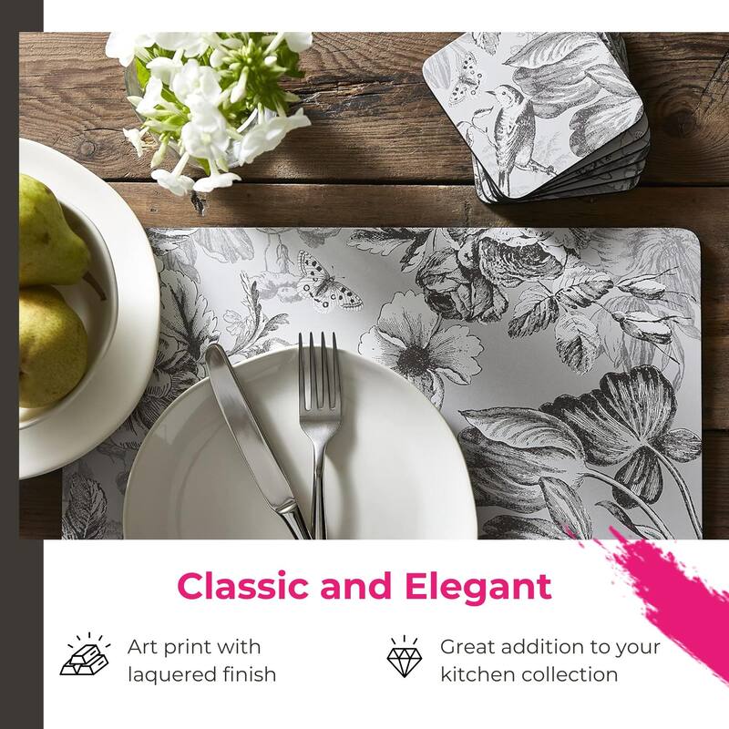 Pimpernel Set of 6 Vintage Garden Coasters - 4 Inches Sq.