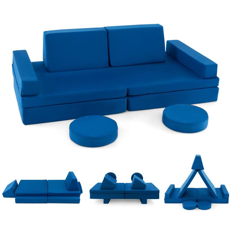 Convertible Kids Sofa Playset with Zipper