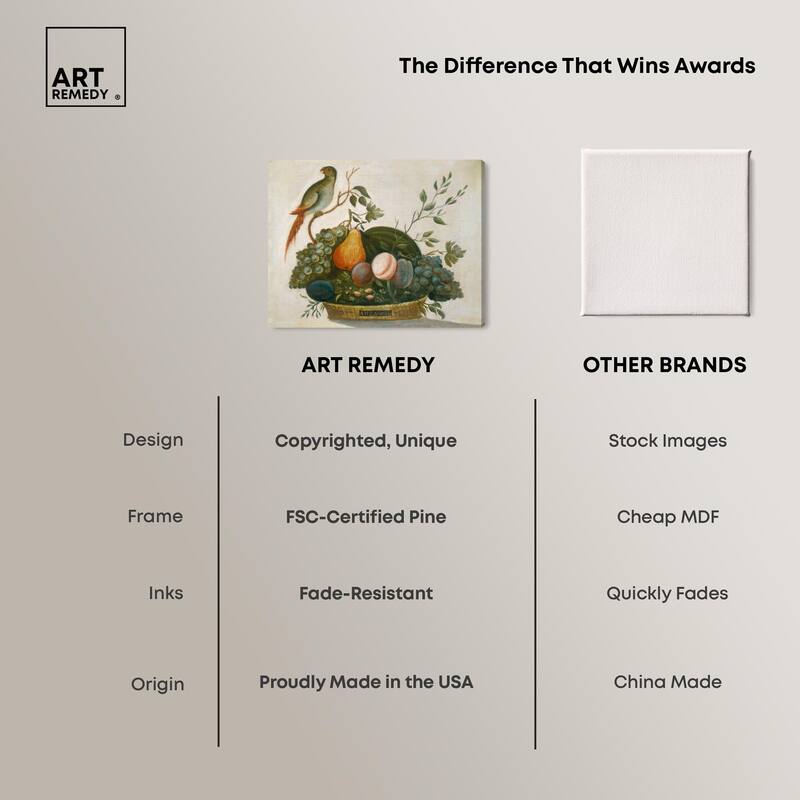 Randall Fruit with Parrot 1777 Canvas by Art Remedy, Gallery Wrapped