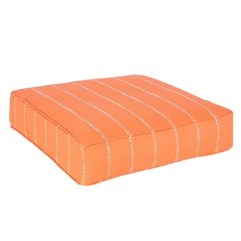Sorra Home Outdoor Corded Deep Seating Cushion - Carlo Orange - 29 in W x 27 in D x 5 in H