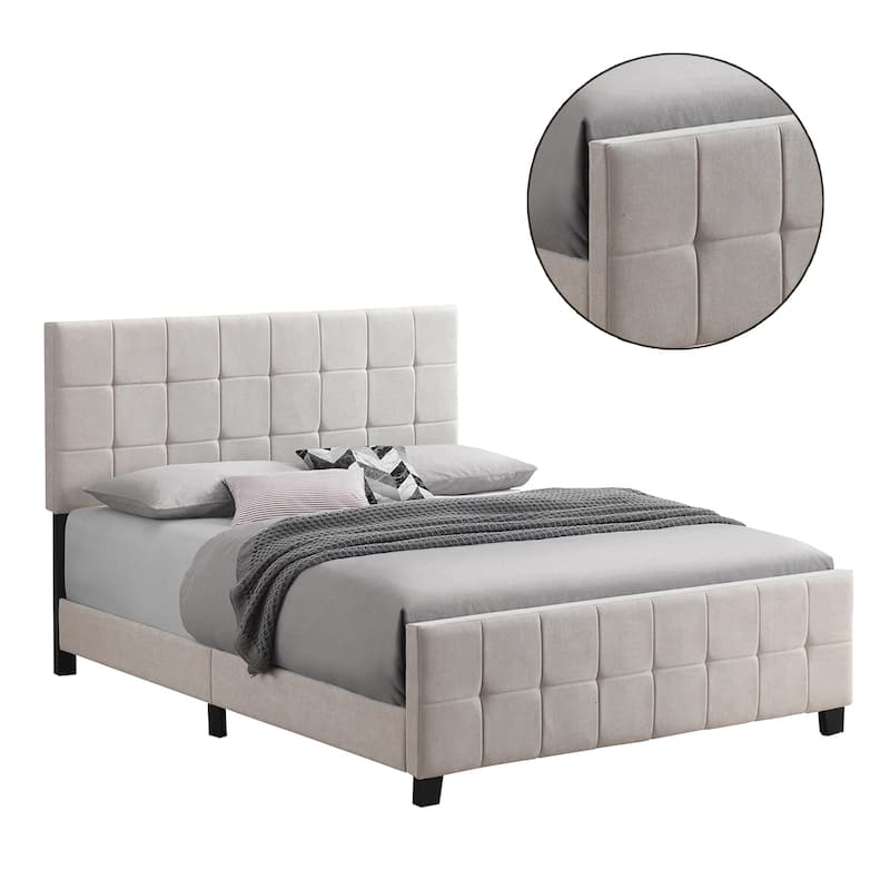 Fabric Upholstered Panel Bed