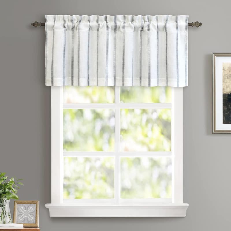 DriftAway Farmhouse Linen Blend Blackout Valance