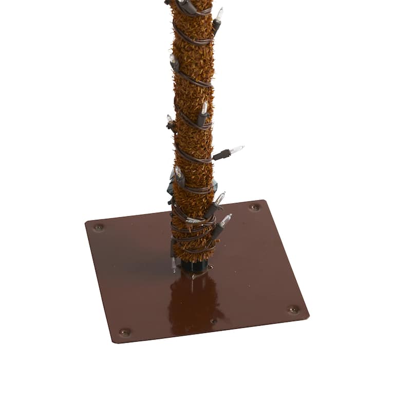 6' Christmas Palm Tree with 200 Warm White LED Lights - Green