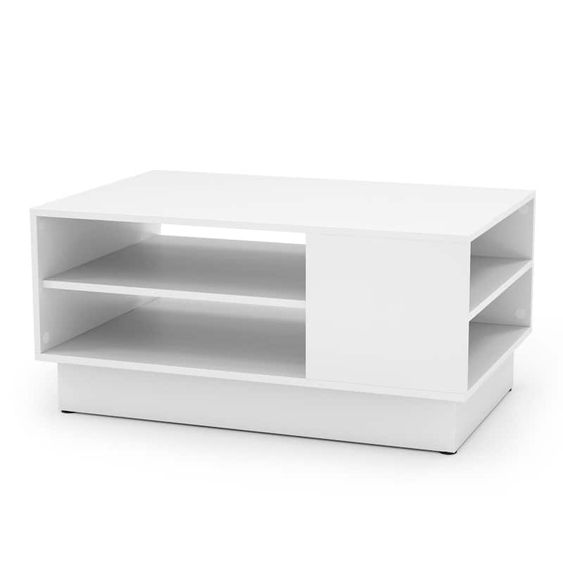 Costway 34" Long Rectangle Center Table Coffee Table with 2-Tier Open - See Details